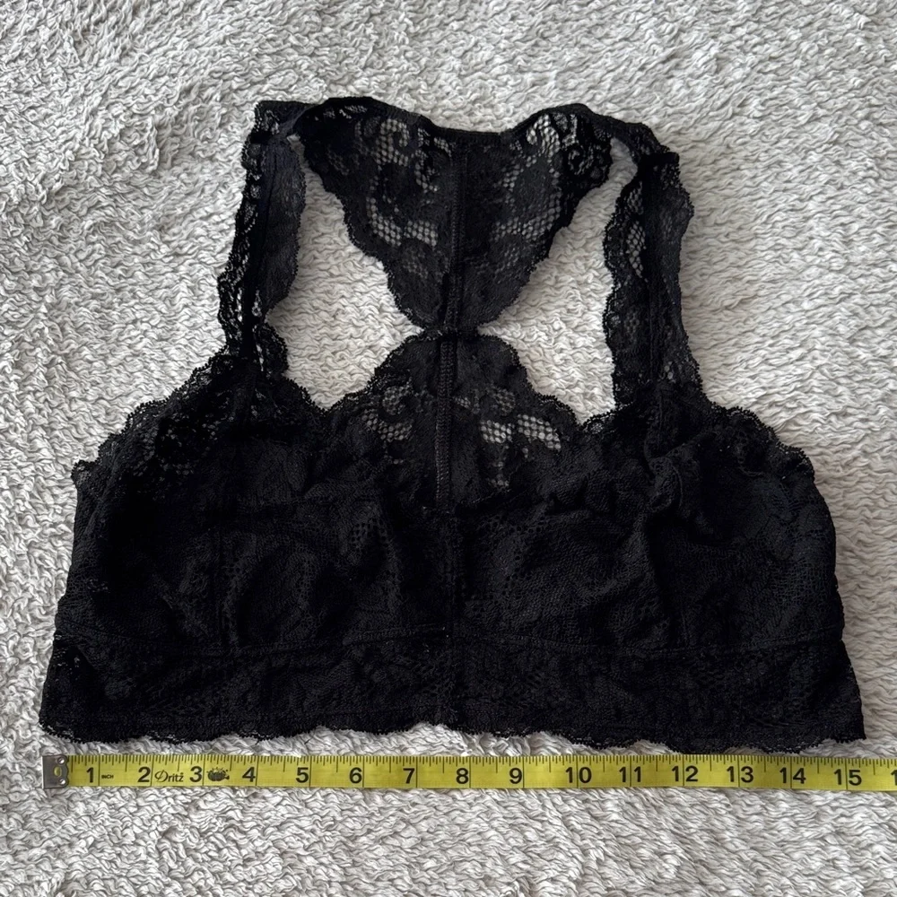 🖤 Express One Eleven Black Lace Racerback Bralette – Women’s Size Large - Picture 2 of 8